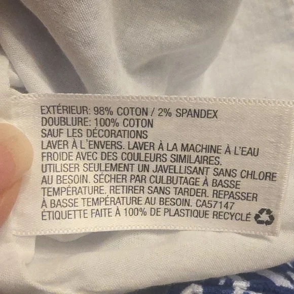 Lilly Pulitzer Blue Floral Mini Dress with White Lace Stripe - Picture 13 of 16